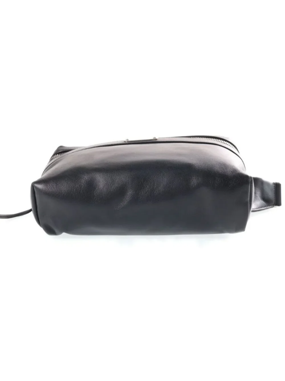 Saint Laurent Paris Messenger Bag Black Leather Silver